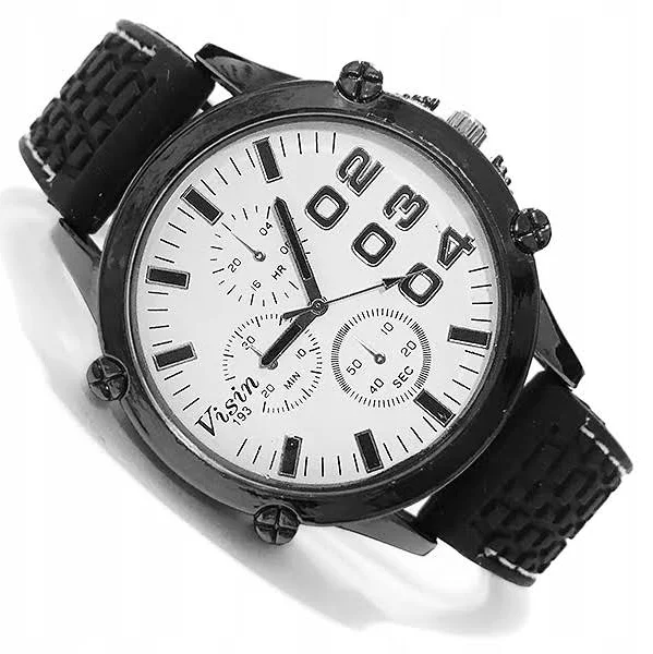 Zegarek męski Visin analogowy pasek czarny