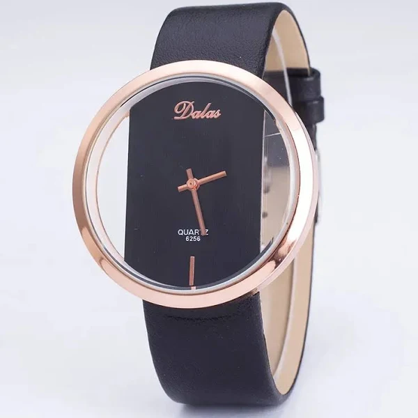 Zegarek damski 2024 ze skórzanym paskiem z czaszką