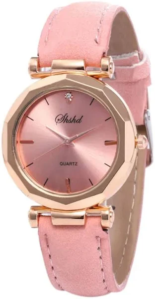 Modne zegarki damskie damskie czerwone zegarki Casual skórzany pasek kwarcowe zegarki na rękę