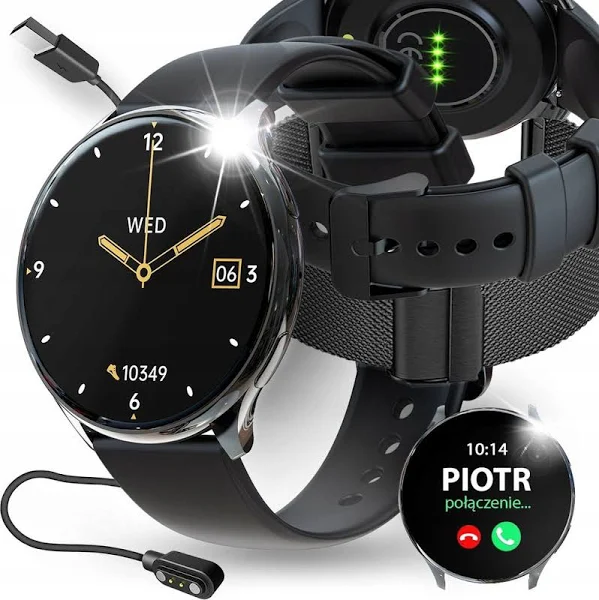 Smartwatch Damski Zegarek Menu Pl Powiadomienia Rozmowy Smart Watch