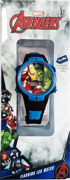 Kids Euroswan Zegarek cyfrowy ze światełkami LED Avengers