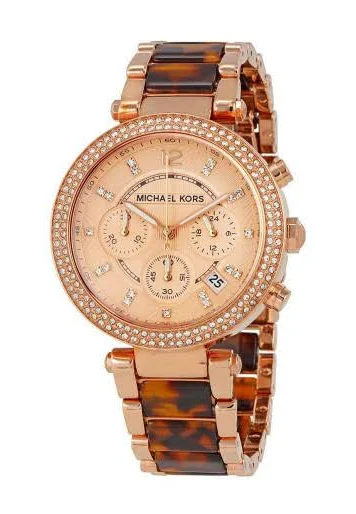 Michael Kors Parker Damski Złoty Zegarek Z Chronografem Żółwia Mk-5688 MK5688