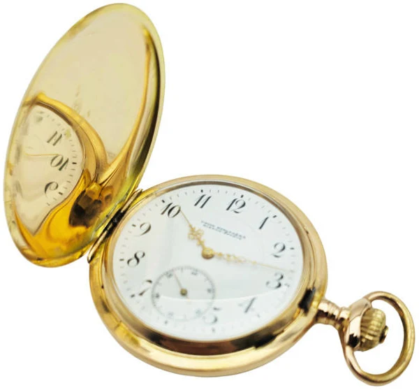 Złoty 14kt zegarek kieszonkowy UNION HORLOGERE BIENNE-GENEVE