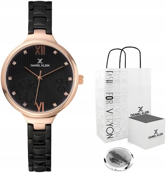 zegarek damski Daniel Klein czarny Box