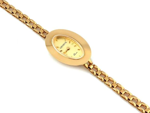 Zegarek złoty damski owalny subtelna bransoletka pr585