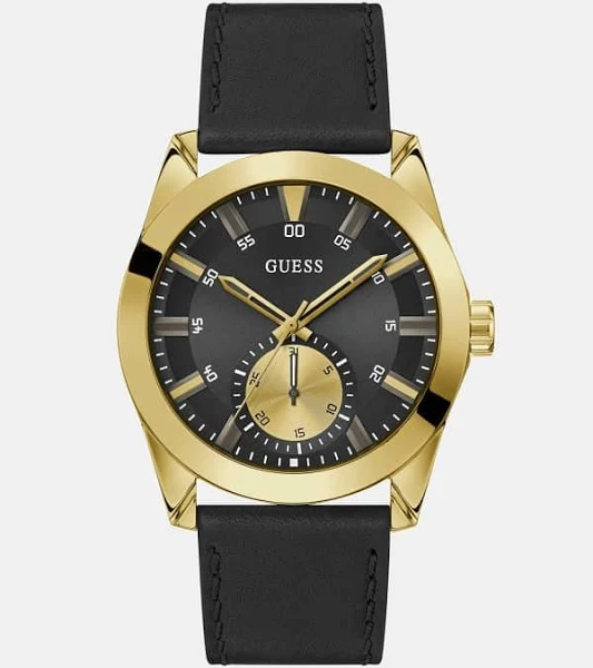 GUESS M Wielofunkcyjny Zegarek Naskórzanym Pasku