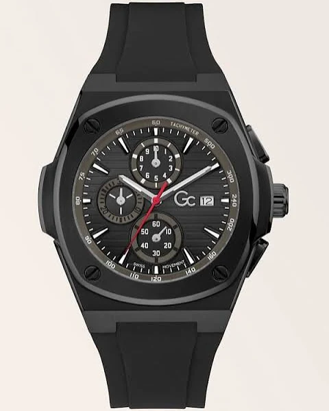 GUESS M Zegarek Gc Z Chronografem Na Silikonowym Pasku