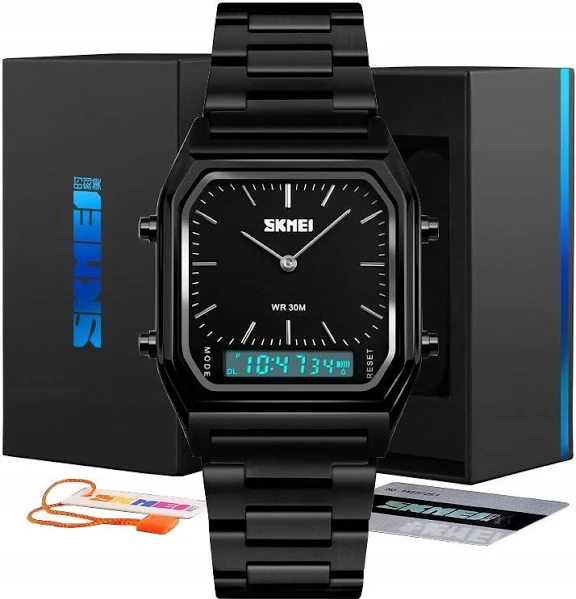 ELEGANCKI ZEGAREK MĘSKI SKMEI Bransoleta Stal