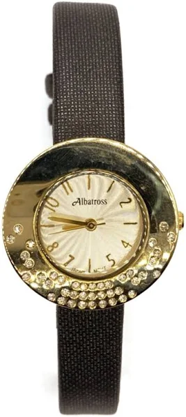 SAXO Złoty damski zegarek z paskiem Albatross ABAA40-2