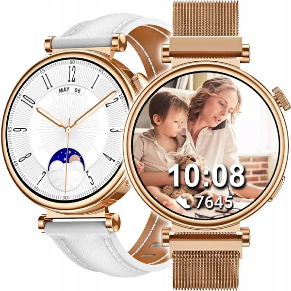 Zegarek Smartwatch damski 3 Paski Rozmowy Pl Menu Ciśnienie Sms Dla Kobiety