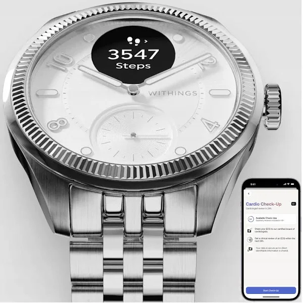 Withings Scanwatch Nova Brilliant Zegarek 39MM Ekg Pomiar Pulsu SPO2