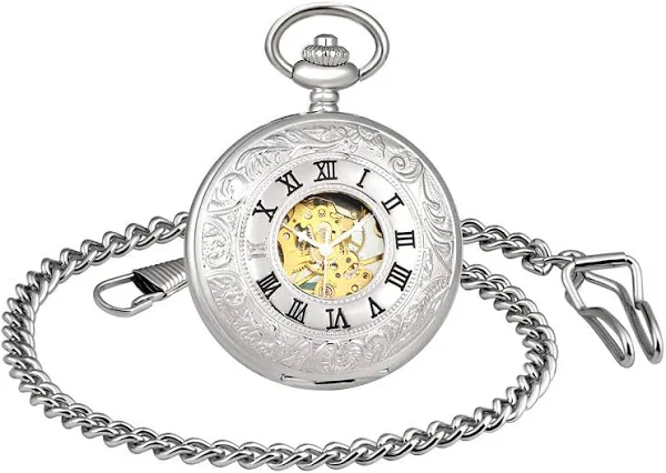 Unendlich U Mechaniczny zegarek kieszonkowy dla mężczyzn zegarek kieszonkowy w stylu vintage