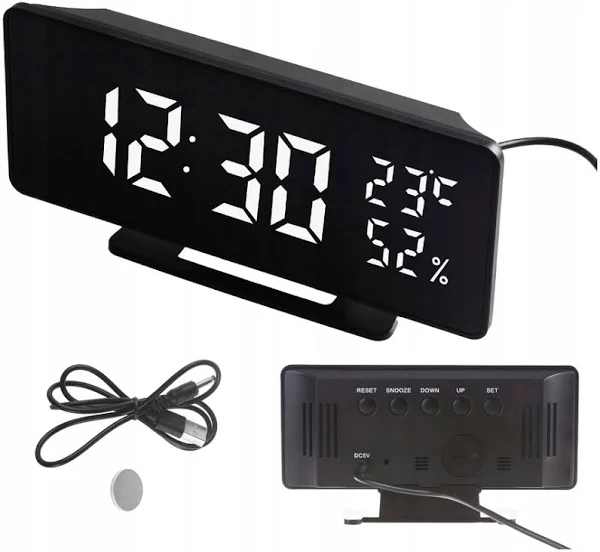 GreenBlue Zegar z alarmem i funkcją termometru gb395