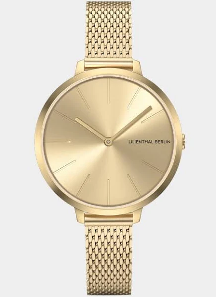 Zegarek Damski Złoto Koperta ze stali chirurgicznej Szkło mineralne utwardzone szafirem