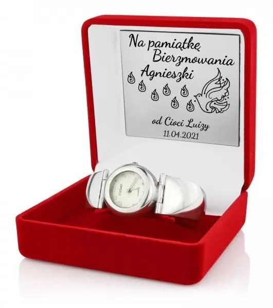 Zegarek srebrny damski Violett + opcja grawerowania dowolnego tekstu