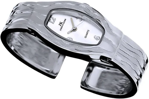 Gustowny Zegarek Damski J.Kerr Srebrna Bransoletka