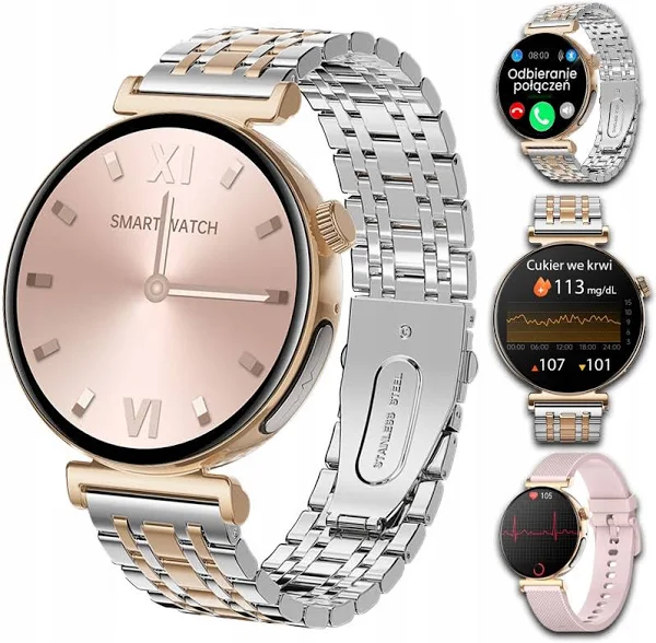 Smartwatch Zegarek Damski Ekg Glukoza Ciśnienie Rozmowy Smart Watch Menu Pl