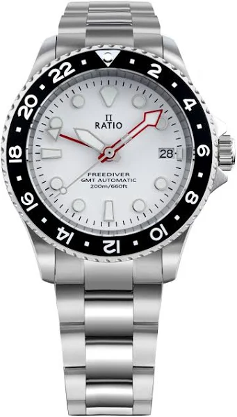 Zegarek męski Ratio FreeDiver GMT szafirowy ze stali nierdzewnej RTF057