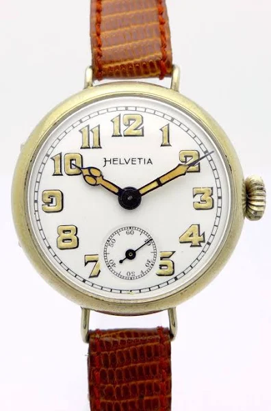 Helvetia Szwajcarski zegarek Wojskowy Oficerski ok. 1917
