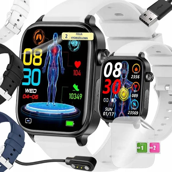 Smartwatch Zegarek Damski I Męski Ekg Glukoza Glikemia Hrv Rozmowy Menu Pl
