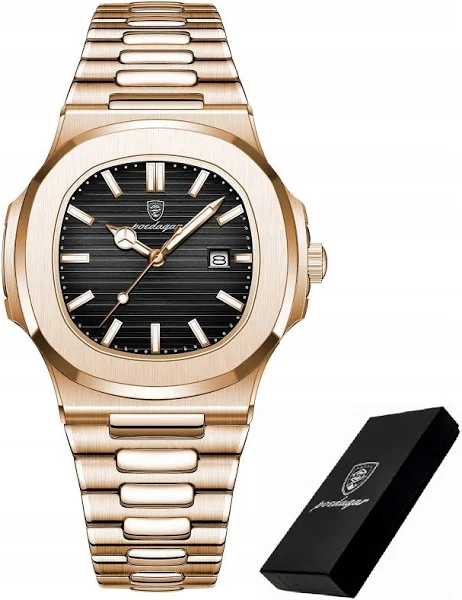 Zegarek Męski Poedagar Na Bransolecie Pudełko Datownik