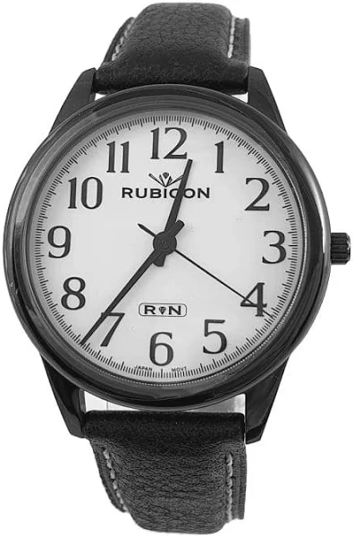 Zegarek Męski Rubicon Rncd54 Czarny złoto