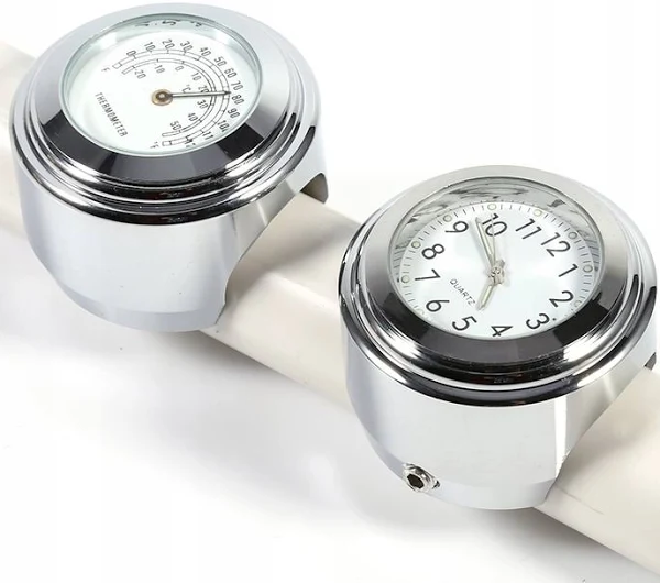 Zegarek na kierownicy motocykla 7/8 "1" Uchwyt na kierownicę motocykla Zegar i termometr