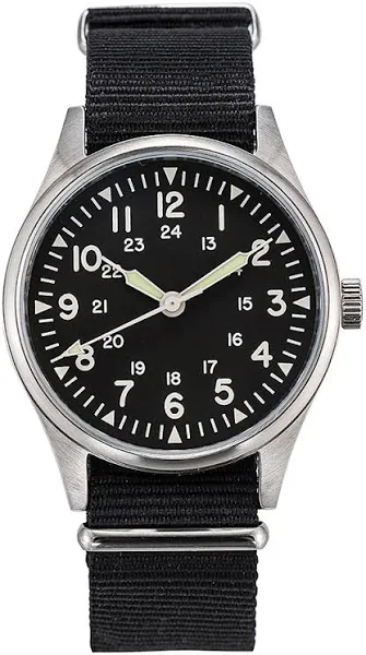 QM męski zegarek wodoodporny 40mm amerykański 113A lotniczy zegarek wojskowy SM8023A bez logo