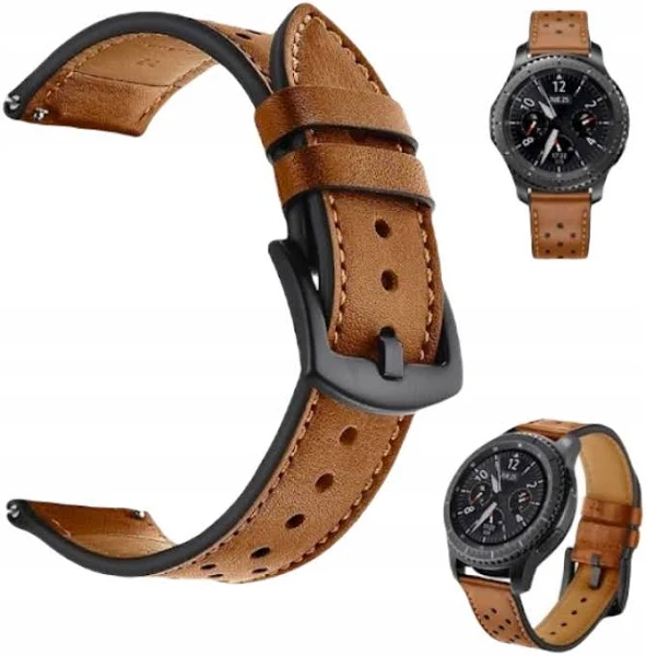 Skórzany Pasek Do Zegarka Smartwatch 22MM Uniwersalny