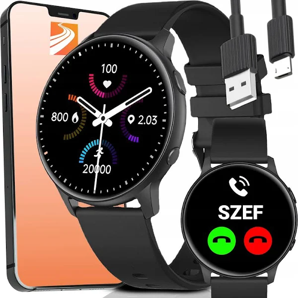 Zegarek Smartwatch Wodoodporny Puls Ciśnienie Sport Kroki Powiadomienia