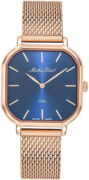 Mathey-Tissot Monsoon Square Rose Gold Tone Stainless Steel