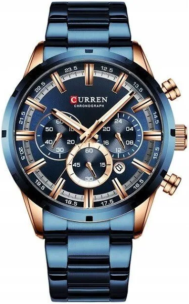 Curren Zegarek Męski Bransoleta Datownik Chronogra