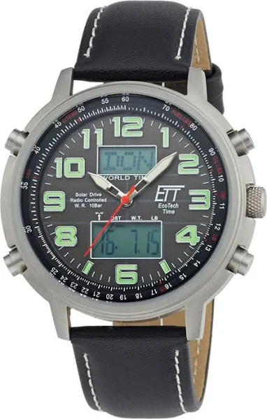 ETT EGS-11301-22L Solar Drive Radio Controlled Hunter II Chrono 48mm 10ATM