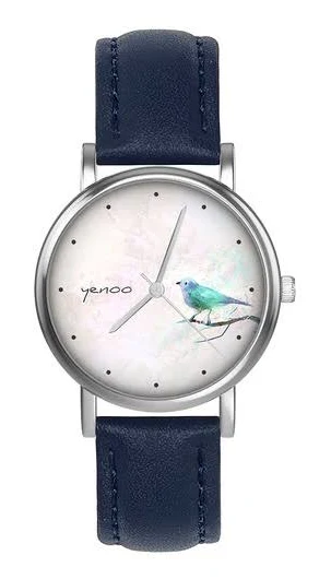 yenoo zegarek mały turkusowy ptaszek