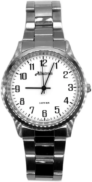 SAXO Srebrny męski zegarek z bransoletą Albatross ABDC24-1