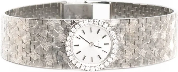 Zegarek Zenith lata 50-te XX w z brylantami