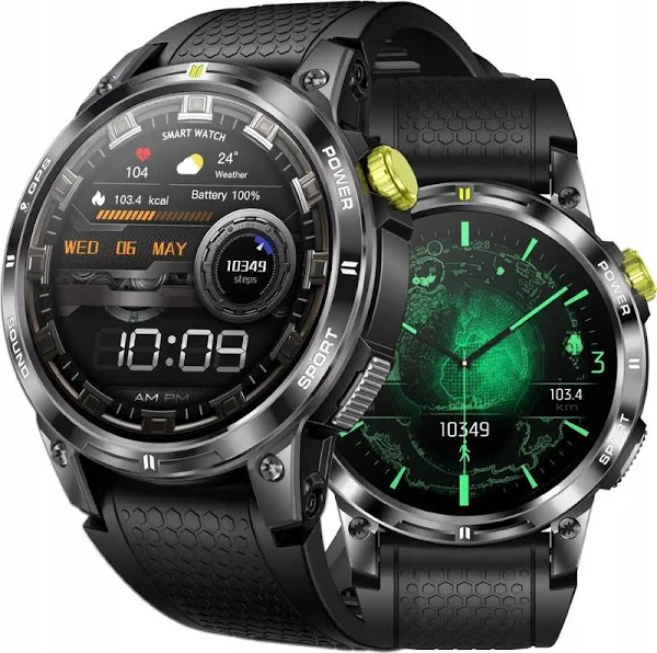 Smartwatch Z Gps Menu Pl Amoled 400mAh Rozmowy Ciśnienie Puls Sport