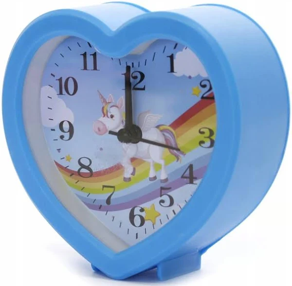 Zegar Z budzikiem Jednorożec Serce różne kolory