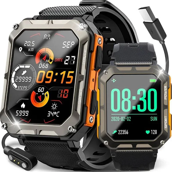 Zegarek Smartwatch Męski Pancerny Wodoodporny Rozmowy Polskie Menu Sport