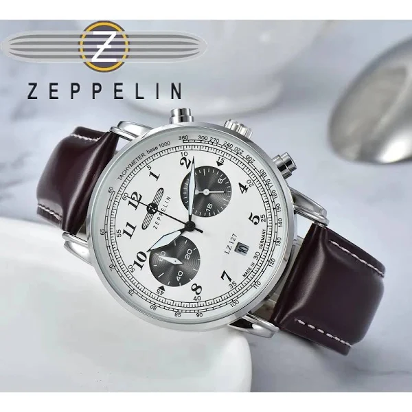 Nowe mody Zeppelin Hindenburg seria maszyna kwarcowa męski Retro biznes wypoczynek męski zegarek