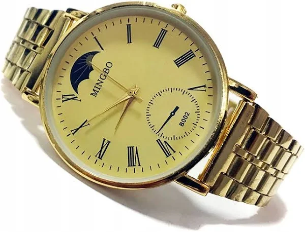 Zegarek damski Mingbo analog bransoleta złoty