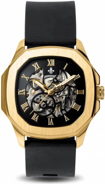 Złoty męski zegarek Ralph Christian z gumką The Avalon