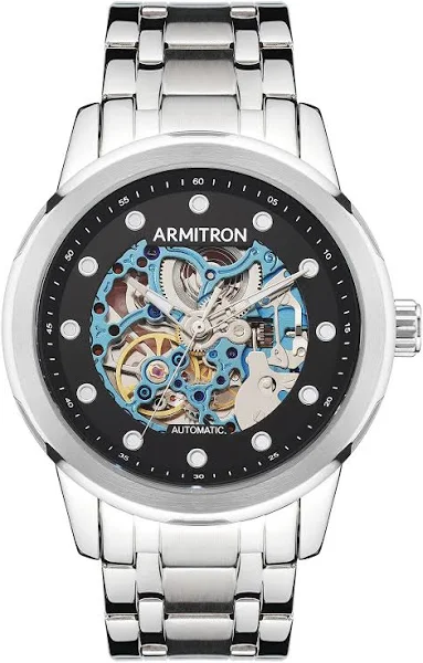 Armitron Męski zegarek na bransoletce z automatyczną szkieletową tarczą