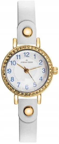 Jordan Kerr Mały Damski Zegarek J.Kerr Skórzany Pasek Cyrkonie