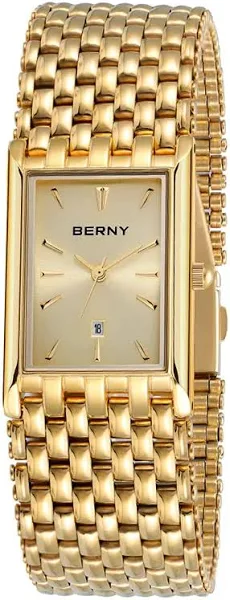 Japonia MIYOTA kwarcowy zegarek męski złoty luksusowy prostokąt męski zegarek na rękę Tank solidny