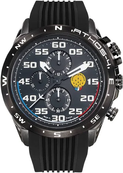 Zegarek męski Patrouille de France Athos 4 czarny A4-100C-668085
