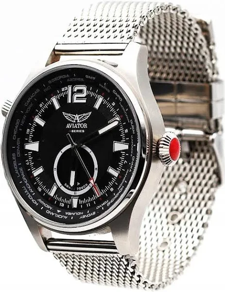 Zegarek Męski Aviator Stalowy Klasyczny Elegancki