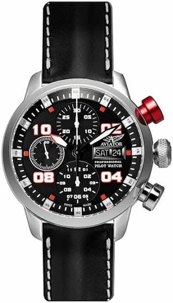 AVIATOR PROFESSIONAL AUTOMATIC P.4.06.0.017.4 Automatyczny zegarek męski z chronografem i datownikiem