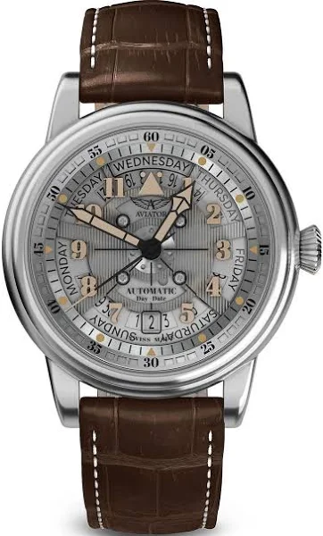 Aviator Douglas Day Date Meca 41 V.3.36.0.286.4 Zegarek męski