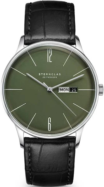 Zegarek męski Sternglas Berlin Olive Green S01-BE08-HE04